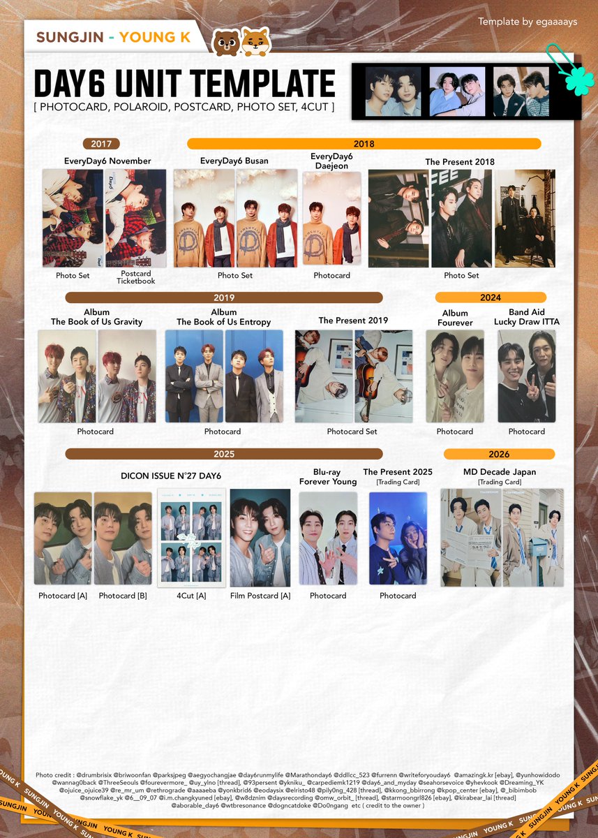 Yonkbrid6's tweet photo. DAY6 Unit Template Set

✅ Sungjin - Young K 
✅ Sungjin - Wonpil
✅ Sungjin - Dowoon 
✅ Young K - Wonpil
✅ Young K - Dowoon 
✅ Wonpil - Dowoon

[➡️ will continue under the thread]

» if there's mistake, please let me know 
Photo credit to the owner

#DAY6 #데이식스 https://t.co/Bi9cnR6TbC