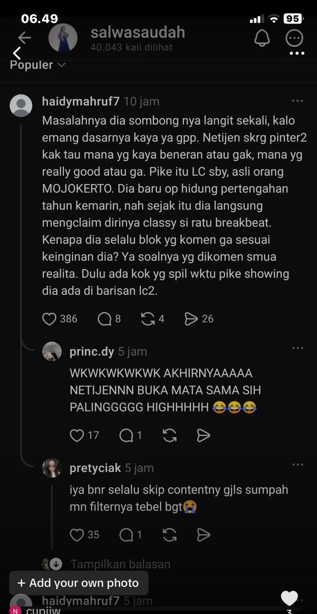 bepolitec's tweet photo. pikeu pikeu yg lg viral tuh emang pelakor, ani-ani. berasa paling high class grgr jd nyonya diumur muda, dpt suami kaya raya, diturutin lah ini itu. pdhl mah😂😂😂 https://t.co/oU78oVBcZO