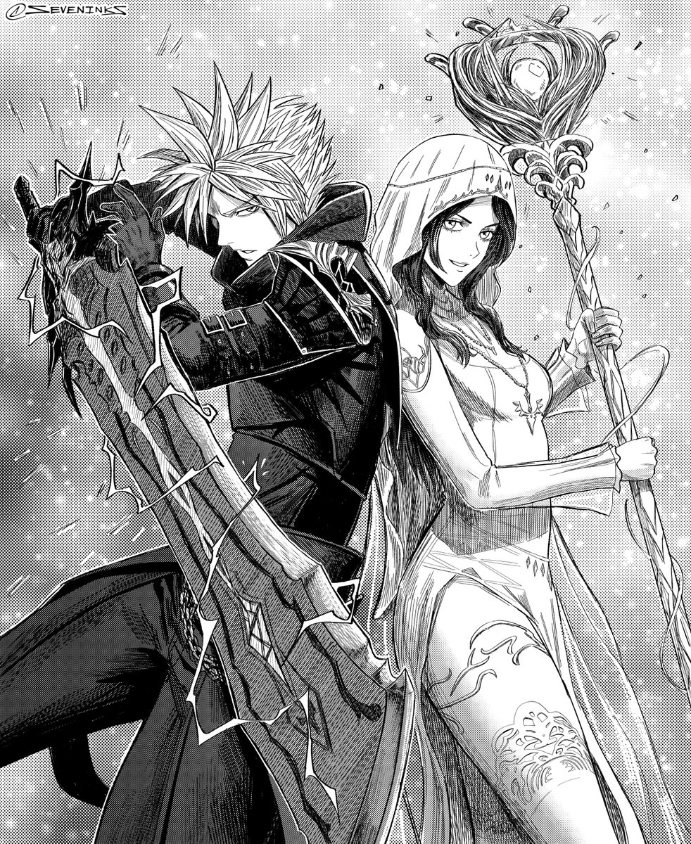 HerzenReine's tweet photo. Planet's Keeper and Maiden Who Travels The Planet #クラエア Farewell, Ever Crisis... Thank you, @Seveninks1 !! 🙏 https://t.co/FEqVDEE7UK