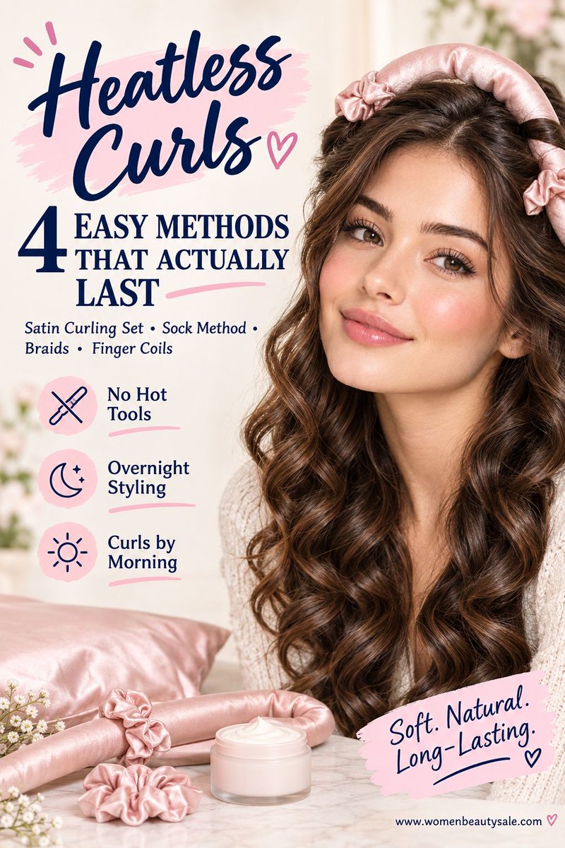 womenbeautysale's tweet photo. Wake up with salon-style curls and zero heat damage. π Here are 4 easy heatless curl methods, plus prep tips for every hair type and 5 products that make it easier
https://t.co/4H5c8kXVNo
#heatlesscurls #heatlesscurling #overnightcurls #heatlesscurlers #curlswithoutheat https://t.co/EpkbP4zuOa