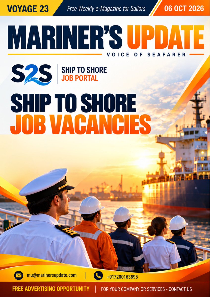 marinerupdate's tweet photo. MU Weekly Free E-Magazine – VOYAGE 23 is Out Now!
Download your free PDF copy using the link below and stay updated with the latest happenings across the maritime world.
https://t.co/8zu7FhHQoe
#MaritimeIndustry, #Seafarers, #ShippingNews, #Marinersupdate, #mu https://t.co/GuPacEkijc