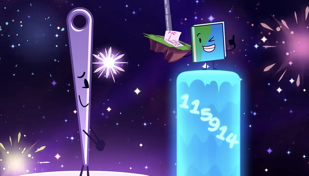 moeonabi's tweet photo. been thinking about how these scenes in the bfdia finale felt so intimate in a way

like i dont think i recall seeing a bfdi season’s runner-up look at the winner like that. Gazing like that. Like we get it bro https://t.co/a8sVr8diWS
