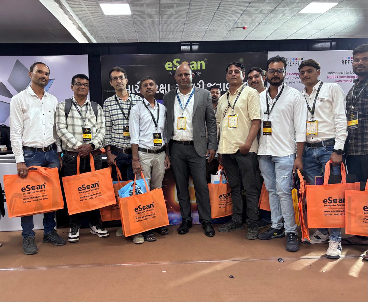 escan_tweet's tweet photo. 🔐 eScan hosted a great event in Rajkot with our partners and customers!
We spoke about eScan Two-Factor Authentication (MFA/2FA) for stronger account security, and showcased our solutions for small businesses and home offices.
#eScan #CyberSecurity #MFA #2FA #Rajkot https://t.co/KVERIYmxRQ