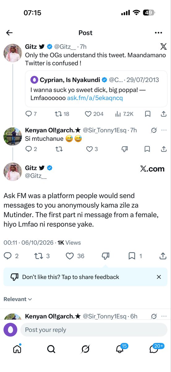 C_NyaKundiH's tweet photo. As Gitz has explained. I think we are getting too old on this app and to avoid confusion I have deleted the ask fm posts 🤣🤣🤣🤣 https://t.co/5lyGMiajo6