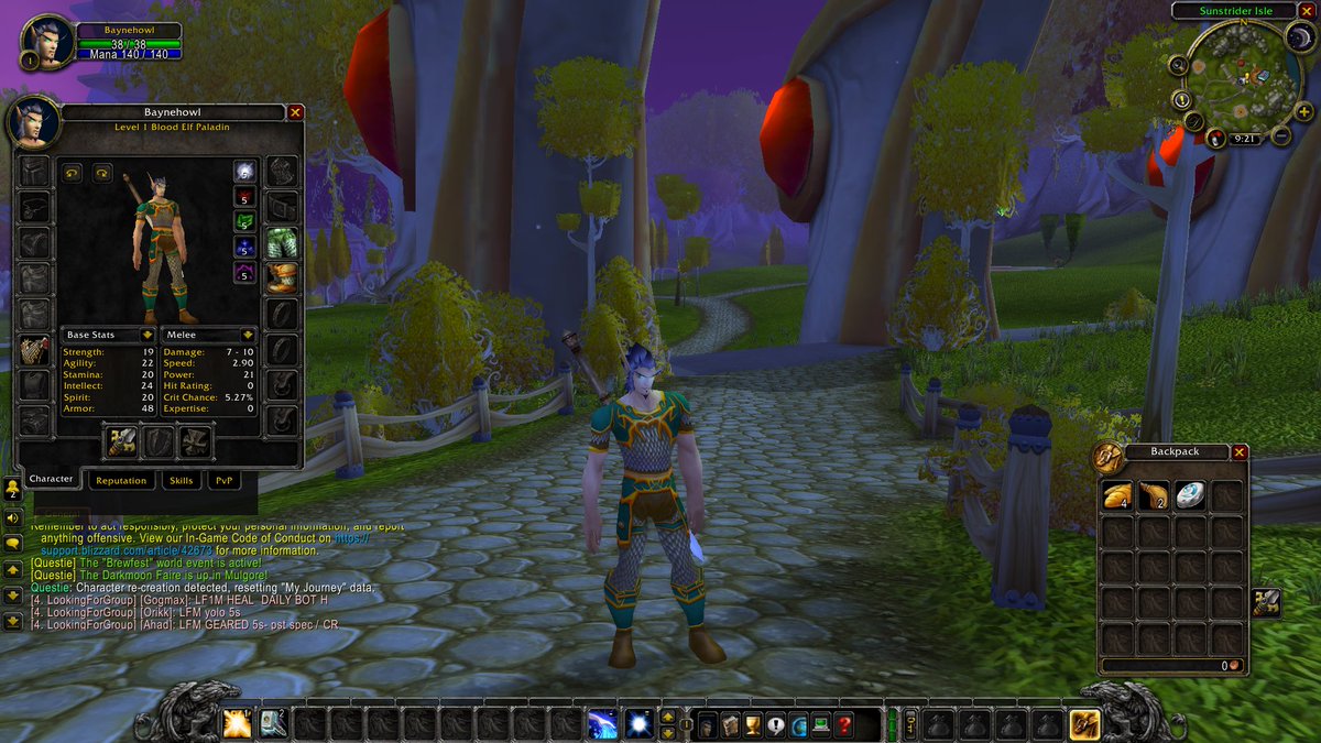 408Banehowl's tweet photo. Starting a Paladin on the Anniversary PvP Server. My earliest character I ever made that I still play today, my Blood Elf Paladin. A living 🧵:

Level 1

#worldofwarcraft https://t.co/z3CXKMNINv