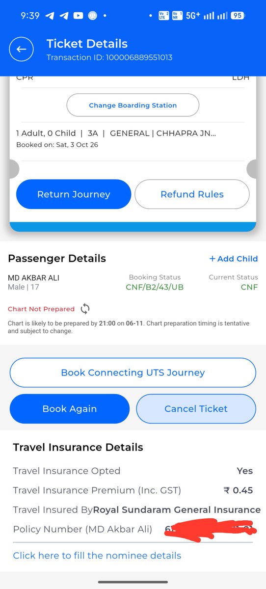 md_akbar_404's tweet photo. बेहद घटिया और निराशाजनक सर्विस @IRCTCofficial @RailMinIndia @RailMinIndia ! टिकट बुक करते समय 'Side Lower' सीट चुनी थी, लेकिन आपने 'Upper Berth' (B2/43) थमा दिया! जब यात्रियों की पसंद का कोई मतलब ही नहीं है तो प्रेफरेंस का विकल्प क्यों देते हो?
#Railwayunity #bhrashtachar https://t.co/8TRrj1N3pJ