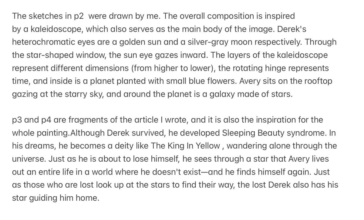 ShenZhangYou's tweet photo. To clear up the misunderstanding, I'd like to share the conceive behind that My Universe piece.🥺🤲 https://t.co/6BiqW8B0c6