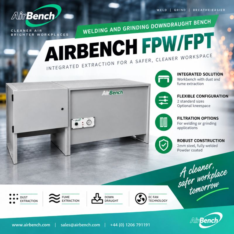 mqtooling's tweet photo. FPW/FPT provides a flexible solution
✅ Integrated dust & fume extraction
✅ Welding & grinding applications
✅ Large ventilated working area
✅ Easy filter access
✅ EC fan technology
Find out more: https://t.co/TVXsDUF0s3
#AirBench #Welding #Grinding https://t.co/FUz4as27D6