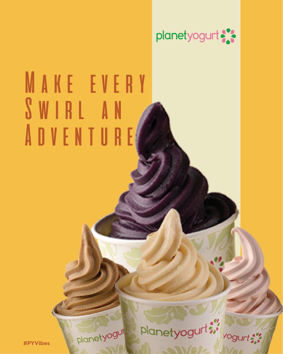 PlanetYogurt's tweet photo. The best froyo is waiting for you to go out of comfort zone today and try something different! Explore the current froyo lineup.
#PYVibes https://t.co/FiqpMyTqIw