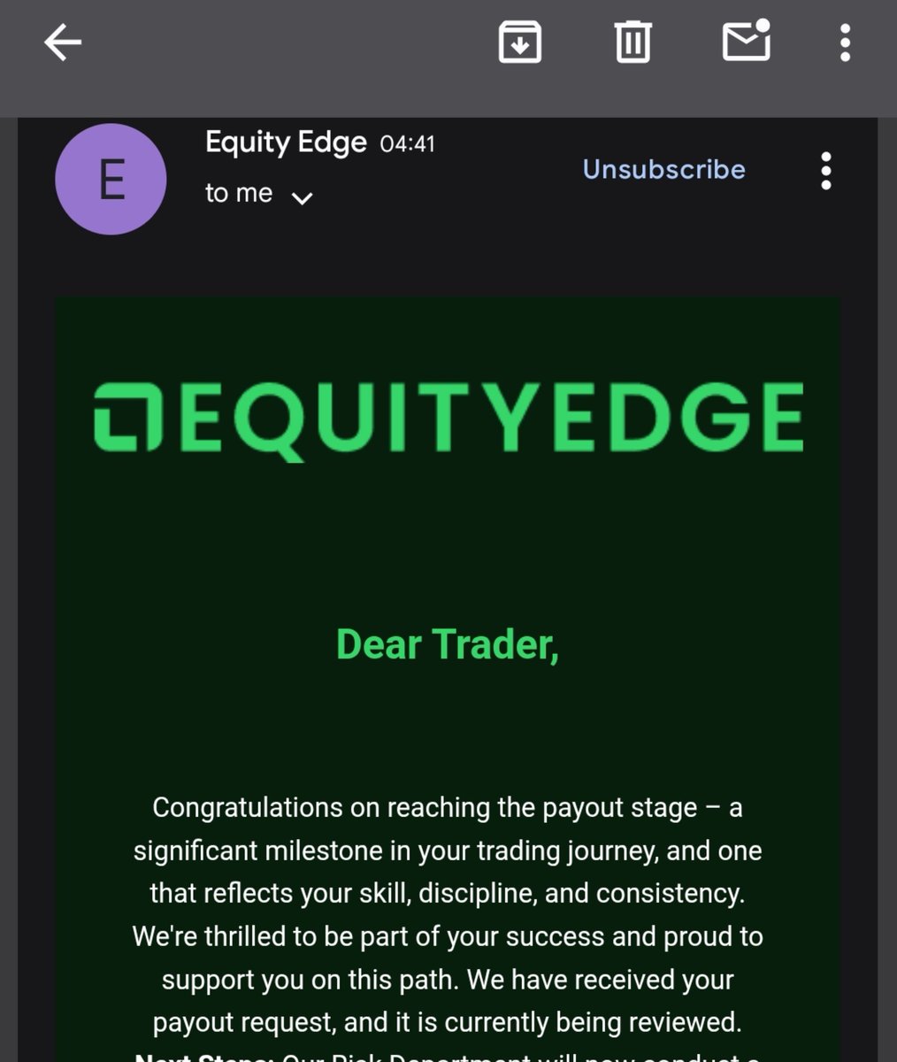 DEssentiall's tweet photo. Second payout requested with @EquityEdgeUK 

✅️Just hit the button again.

First payout: Approved✅️

Second payout: Requested today🔈

Same process.👍
Same fast review.👍
Same feeling when that “Payout Successful” notification drops.🫳 https://t.co/UjT2O41Odr