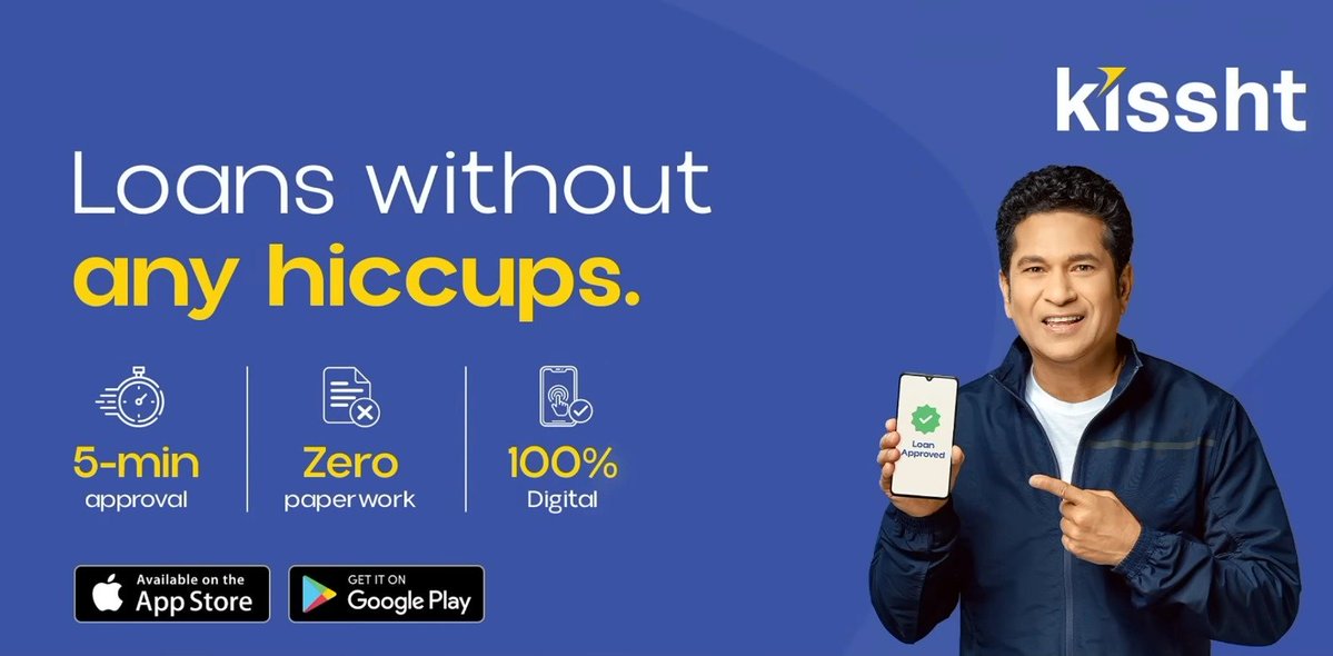 PriyankaSitz's tweet photo. There is no doubt in this truly speaking guys that it's awesome one 
Sachin ko yaad karne ka trend chal raha hai kya? 😂 Kissht App par loans 5 minutes mein approve ho rahe hain, aur hiccups ka connection seedha Sachin se hai! #KisshtLoansWithoutHiccups
@Kissht_EMI https://t.co/SrFkp3PtTw