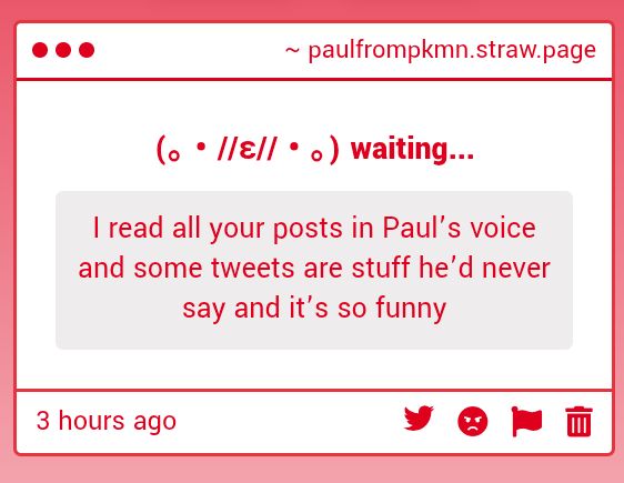 PaulFromPkmn's tweet photo. Haha thx 😳😳😳 I find it funny too, it's like laughing at your own joke 😭✌️✌️ https://t.co/Rc46xFCilB