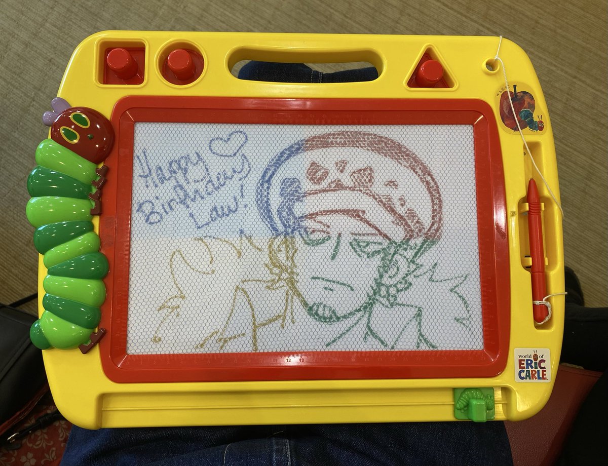 CoffeeTimeWorks's tweet photo. I didn’t finish my Law birthday picture last night because the kids were sick, and I’m still at the clinic with them today. 😅 While waiting for the doctor, though, I managed to draw a small Law tribute.(😂)🐯🎂

#トラファルガー・ロー生誕祭2026
#トラファルガー・ロー誕生祭2026 https://t.co/XVRmI7oIU8