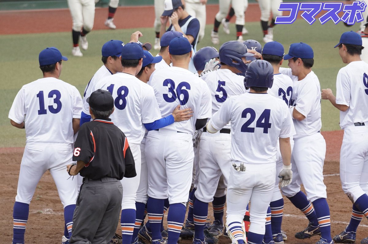 koma_baseball's tweet photo. 2026年東都大学野球秋季2部リーグ戦
対日本大2回戦

【試合終了】

日　本  ０００００００００００  ０
駒　澤  ００００００００００3× ３

1枚目：#仲井慎 (④下関国際)
2、3、4枚目：喜ぶ選手

眞邉がサヨナラ本塁打を放ち、勝ち点3を獲得🔥

#駒大野球部 #東都大学野球
#戦国東都 #プレユニ22 https://t.co/qAVkE2TItK
