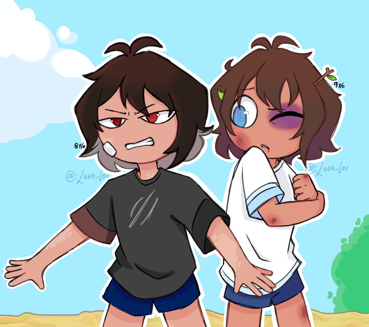 Luen_fox's tweet photo. DÍA 5 — Hermanos🫂✨

HOLA ejem- dibujito de Fred "@LaJaibaya" y Freddy "@Humbertoryy" como hermanitos- (Fred esta como me lo imagino💔) y Fox, Meg y Spring de intermediario en su pleito👍✨

#fnafhstober2026 #FHSREW #FHS https://t.co/MVtbd71sZI