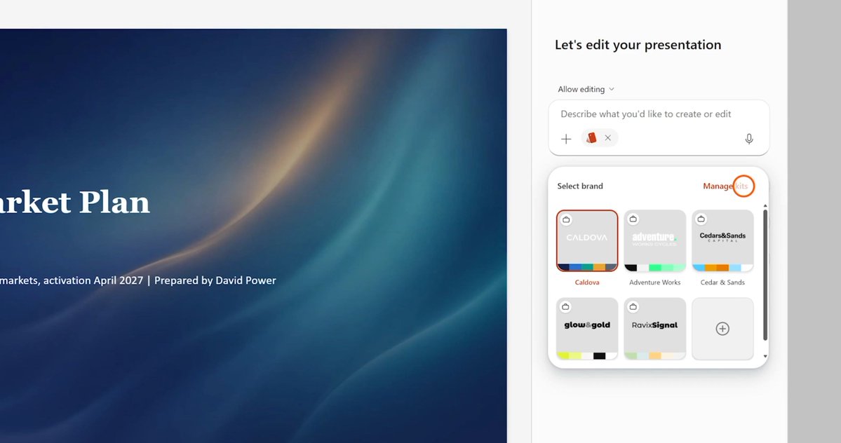 AlphaBalzer's tweet photo. Copilot in PowerPoint is getting seriously powerful. 🚀

🎨 Brand Kit for your organisation’s visual identity
 🧠 Skills for repeatable workflows
 🔄 Create your own reusable Skills
 🏢 Organisations can publish approved Skills

📎 https://t.co/5CA9aadhp4 https://t.co/ZyofgYBivB