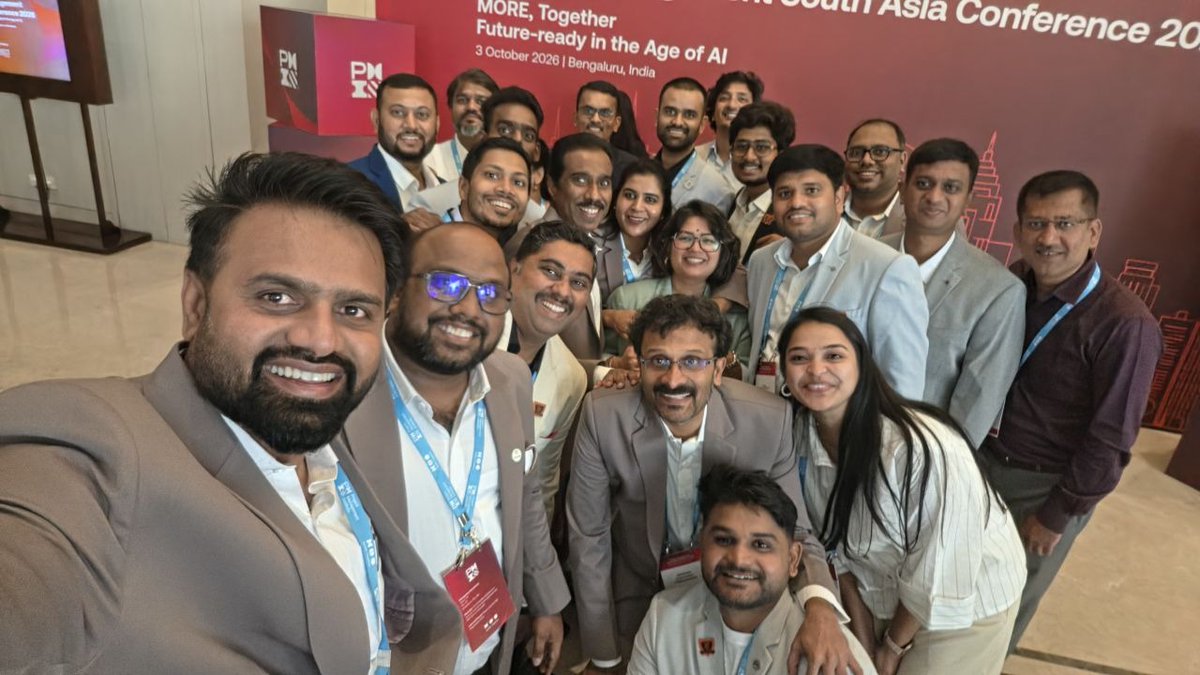 PMIPCC's tweet photo. 🚀 An incredible experience at #PMSAC26 in Bengaluru!

From inspiring sessions to meaningful connections, the conference explored leadership, AI, innovation, adaptability &amp; the future of project management.

Proud of our PMIPCC volunteer squad! 🤝

#PMIPCC #PMI #ProjectManagement https://t.co/CWw9NeIGux