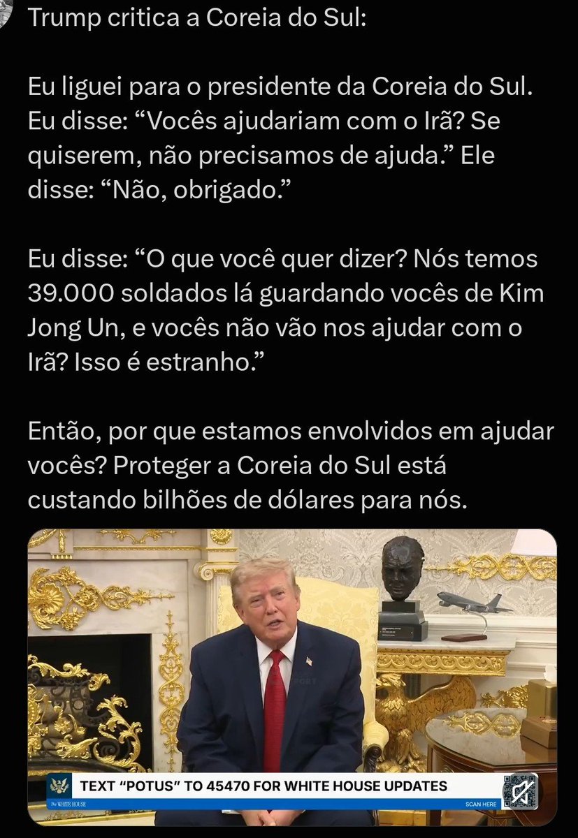 Amanda_Braga's tweet photo. @callitsweetener Oi vc tem irmãos e esse amigos tem filhos homens? Seria interessante lembrar q o tr#mp tá pedindo soldados dos países q ele ajuda, o presidente da Coreia do sul desconversou mas é quase certo q ele faça o capacho do flavio convocar pra irem lutar a guerra dos estragos fudidos https://t.co/RbyBVv4xby