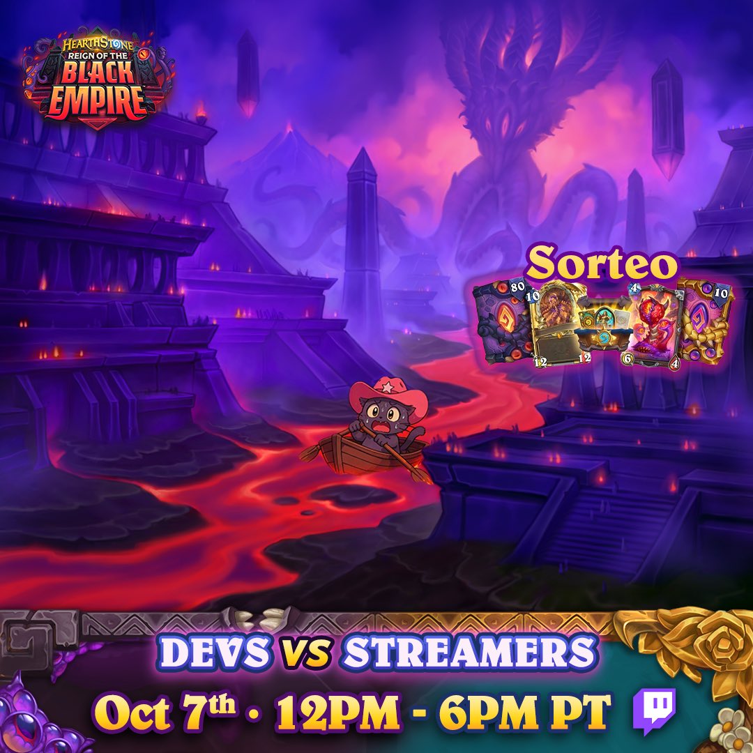 elgatoradio's tweet photo. Bandita gracias a @PlayHearthstone andaremos mañana y pasado en el #HSTheorycraftingLATAM del #ElAugeDelImperioNegro 🙌

Probando mazos y tendremos sorteos 🎁

Participa:

❤️ y 🔁
-Seguirme aquí y en https://t.co/K07djToOE5
-Menciona a tu amigo más imperioso
-Estar en el sorteo https://t.co/wV02TOL44o
