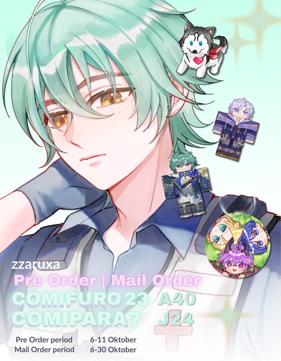 zzaruxa's tweet photo. ❤️&amp; 🔃are really appreciated 
#Comifuro23 #Comipara7 #CF23 

Zzaruxa’s Catalogue   

📅 Pick up 6 - 11 Okt
📅 Mail Order 6 - 30 Okt
🍎 CF23-A40 | CMPR7 J24 - Hot Coffee and Noodle  both days
🍏 Genshin Impact  

🔗Link PO comment below

[1/2] https://t.co/2llMlnue6e
