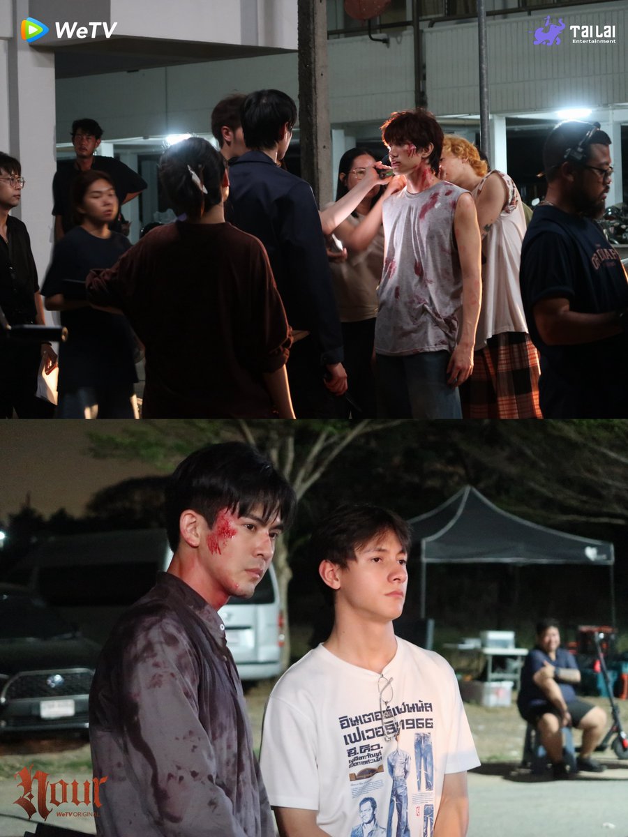 NOURTheSeries's tweet photo. From the set to the screen, here are a few moments in between 🎬

All Night Long
#NourTheSeriesEP8

🧛: WeTV Original ""NOUR"" The Series
📍: ทุกวันพุธ เวลา 20:00 น. | ดูเวอร์ชัน UNCUT ได้ที่ WeTV ที่เดียวเท่านั้น
❤️‍🔥: https://t.co/gfPBs7MBU1 

#นูร์เดอะซีรีส์ #NourTheSeries
#WeTVOriginal #WeTVth
Tailai TailaiEntertainment