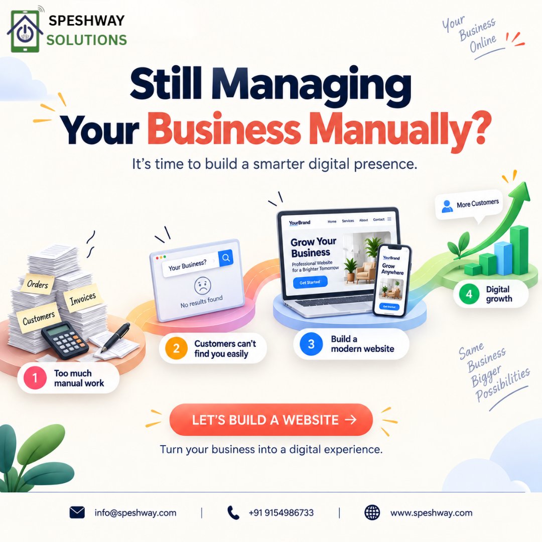 SpeshwayM56509's tweet photo. It's time to build a smarter digital presence for your business with @SpeshwayM56509 
📞 +91 9154986733
📧 info@speshway.com
🌐 https://t.co/GWejzpO0tL
#digitalpresence #businesssoftware #speshway #QuizTime #Jailer2 #GalaxyS25Ultra #Form6 #Supreme #Enroll #flipkartsale #Rishi https://t.co/rhWAkraNwS