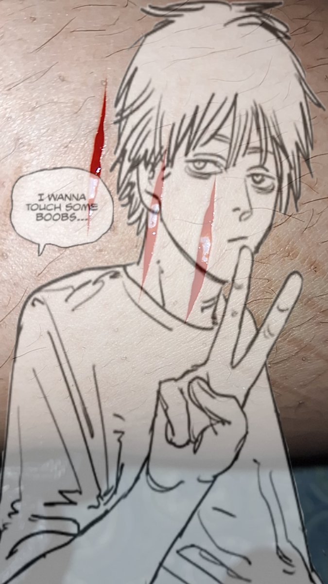 denjicutz_'s tweet photo. Denji SFX makeup for Halloween 
Live laugh love denjI https://t.co/WnzNh3coBO