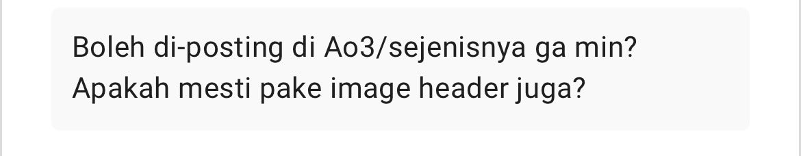 aotsecretsanta's tweet photo. 💌 06

Answer:

Hi! Boleh banget dipos di platform menulis milikmu ☺️ image header dibebaskan yaa https://t.co/hncPMsShb0