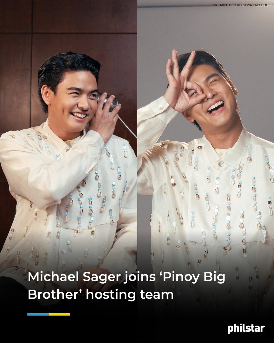 PhilstarNews's tweet photo. MICHAEL RETURNS TO PBB AS HOST 💙💛

Michael Sager is joining the hosting team of the upcoming season of ABS-CBN’s reality show “Pinoy Big Brother,” dubbed “Pinoy Big Brother Collab 3.0.”

Read: https://t.co/hKW4KVPFdK https://t.co/7rwFP3nUD9