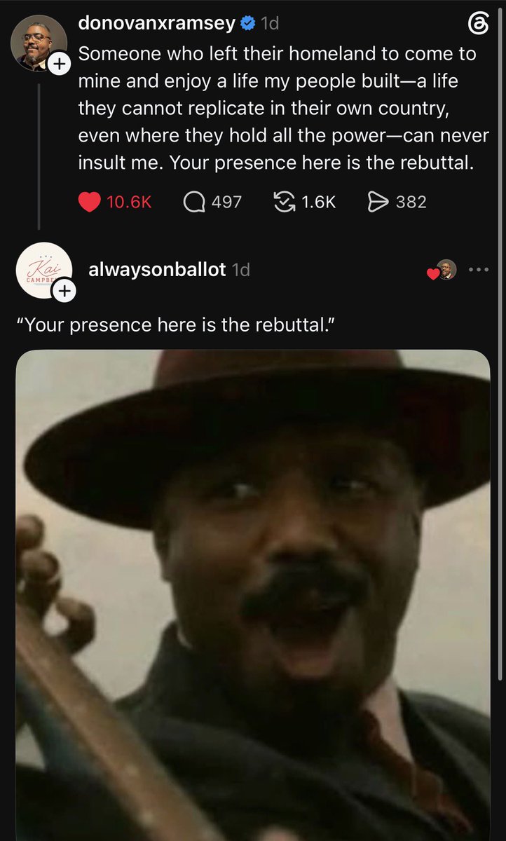 KayJamesBA's tweet photo. “Your presence here is the rebuttal”

A BAR https://t.co/6ePP2TZ6sW