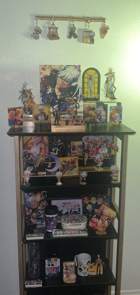 mamstreasure's tweet photo. It took me a minute but I finally got my shelving to a place I was happy with it and started to fill it out with my Mammon collection, I still have a good ways to go on this &amp; need to decorate but wanted to share! #obeymemammon #mammonoshi #mammonobeyme #obeymeshallwedate https://t.co/WkRxSkmJQ5