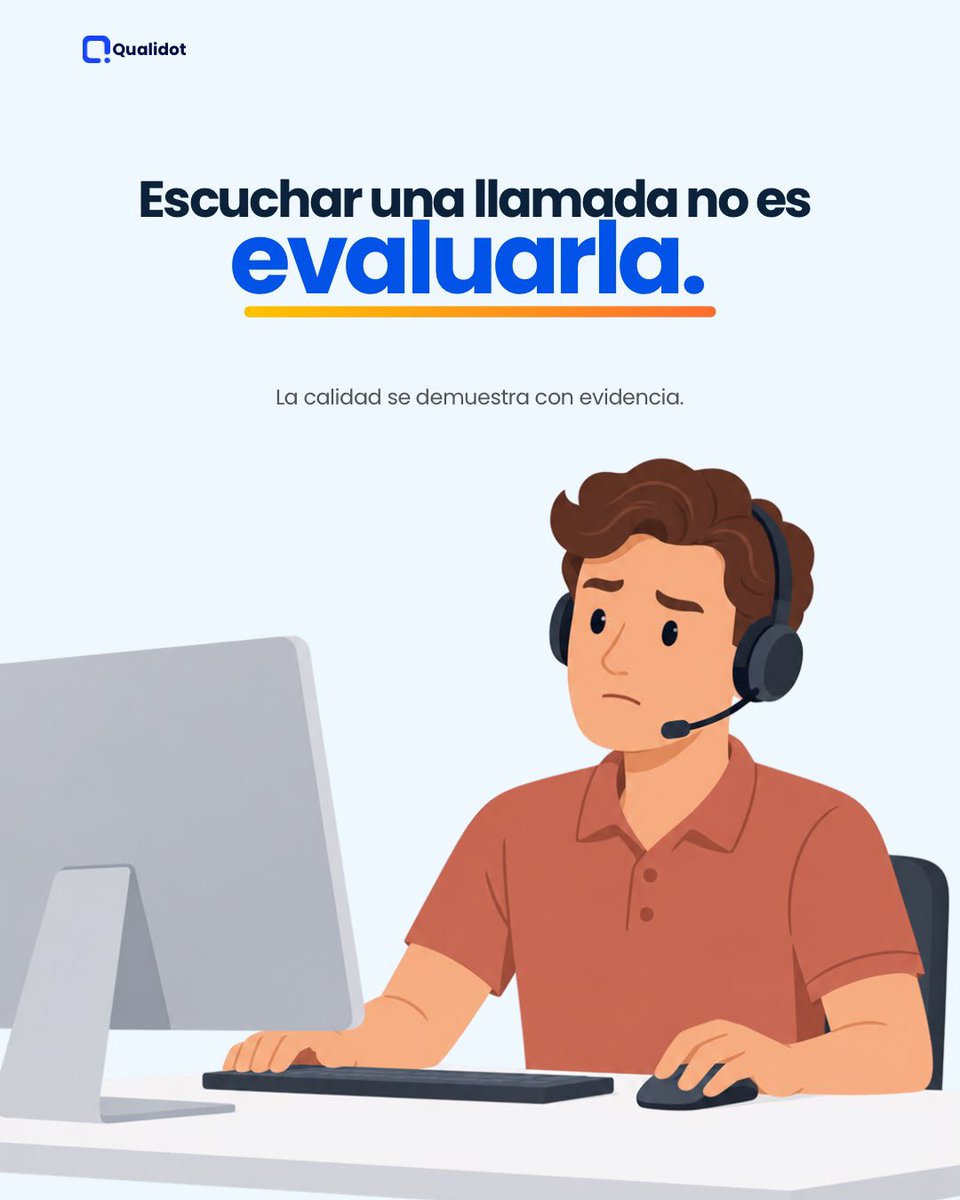 qualidot's tweet photo. Escuchar una llamada no es evaluarla. 🎧 Qualidot encuentra el momento exacto, aplica el criterio y convierte cada hallazgo en evidencia y retroalimentación accionable.

#Qualidot #IA #EscuchaActiva #CalidadDeServicio https://t.co/Jz9IlEFJvQ