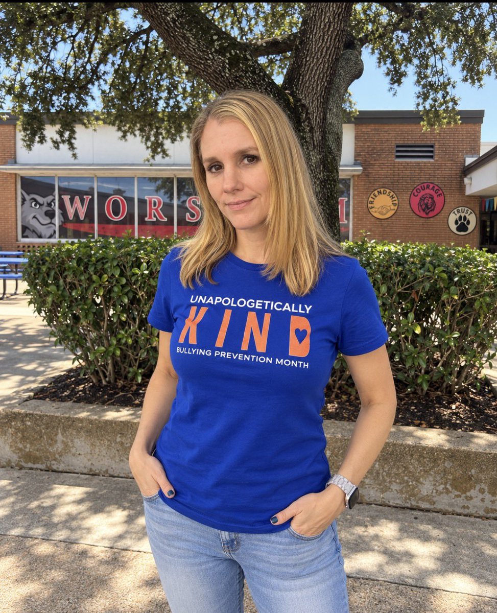 MrsLKerrigan's tweet photo. Proud to #BlueUp today for 🌎 Day of Bullying Prevention!

Together, we can help create a school community where every student feels safe, valued, and accepted for who they are. 💙  Let’s be unapologetically kind today and every day!

#ChooseKindness #WorshamBeSomeONE https://t.co/adRozqevrG