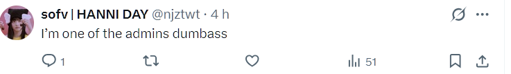 404N0TFO's tweet photo. @giveupdontup those two, njztwt and ramin0monster. she admit as much here, she made an entire account just to harass illit daily bc she thinks this will help anything when it just makes things worse https://t.co/p3G8ThhEVE