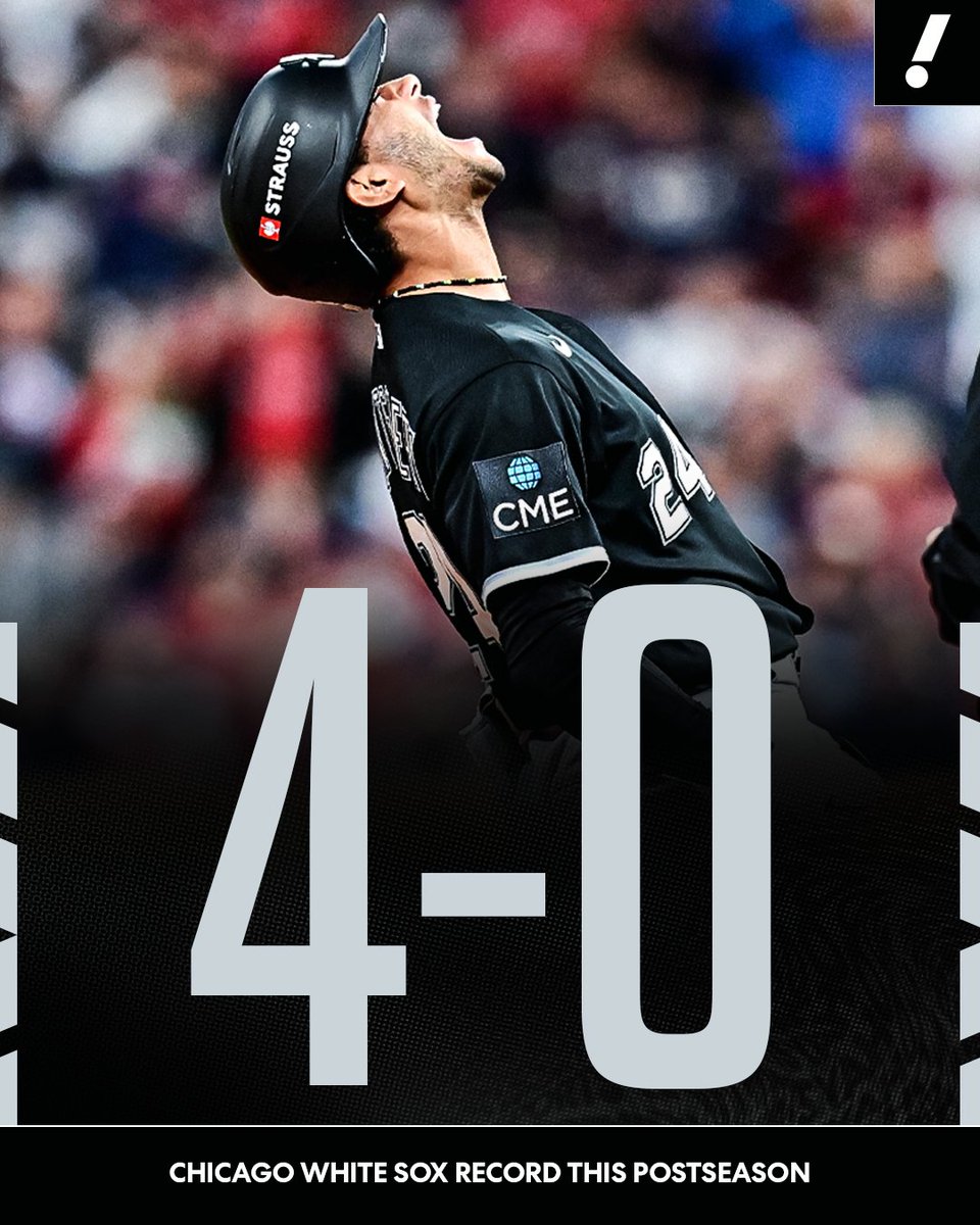 YahooSports's tweet photo. The White Sox have yet to lose a game this postseason and are ONE win away from heading back to the ALCS for the first time since winning it all in 2005 👀 https://t.co/mdwXbVtlUC