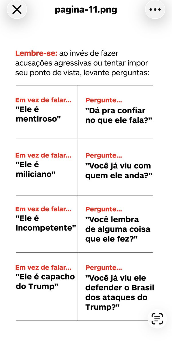 AsquinoCristina's tweet photo. 🚨 ATENÇÃO PARA ISSO!

Está circulando um verdadeiro manual de estratégia eleitoral contra Flávio Bolsonaro.

O documento ensina como abordar idosos 70+, beneficiários de programas sociais e eleitores da terceira via. E é explícito: o objetivo é ganhar votos para Lula e fazer Flávio “deixar de parecer uma alternativa aceitável”.

Mais grave: ensina até a transformar acusações em perguntas para conduzir o eleitor à conclusão desejada.

Li o material inteiro e algumas alegações são verdadeiras, outras são opiniões apresentadas como argumento e outras omitem contexto importante.

Isso precisa ser conhecido e debatido.

LEIAM. QUESTIONEM. CONFIRAM OS FATOS. 🇧🇷

O documento está em PDF e não tem como postar no X, porém fiz o print das páginas. 9, 10, 11