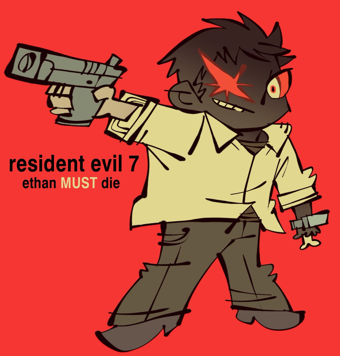 JabooldaFool's tweet photo. TIME TO DIE #residentevil #ethanwinters https://t.co/dh77ouDv6X