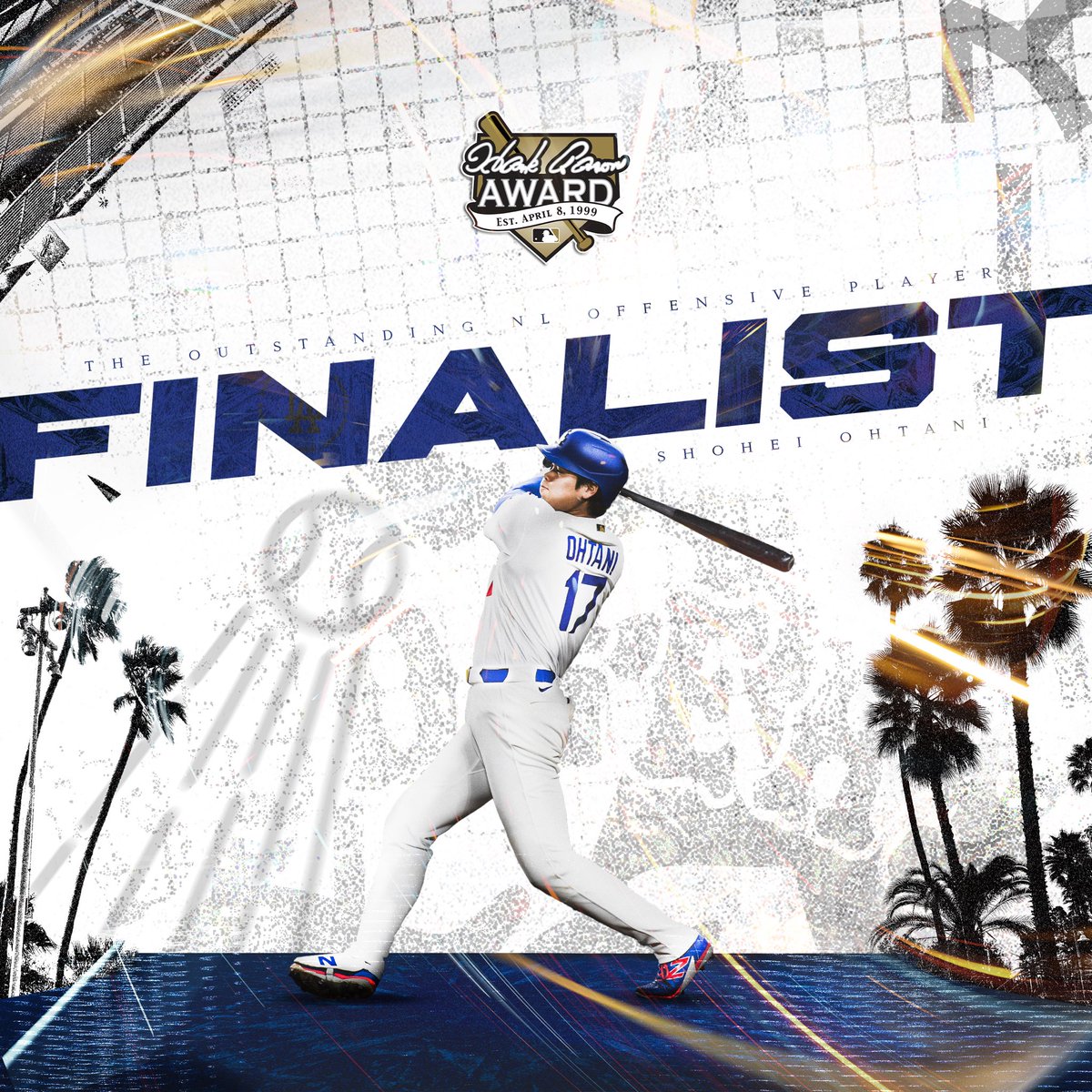 Dodgers's tweet photo. Congratulations Shohei on being named a 2026 Hank Aaron Award Finalist for the National League!

🗳️: https://t.co/jlxz7AqSvm https://t.co/yxkgu8VZnd