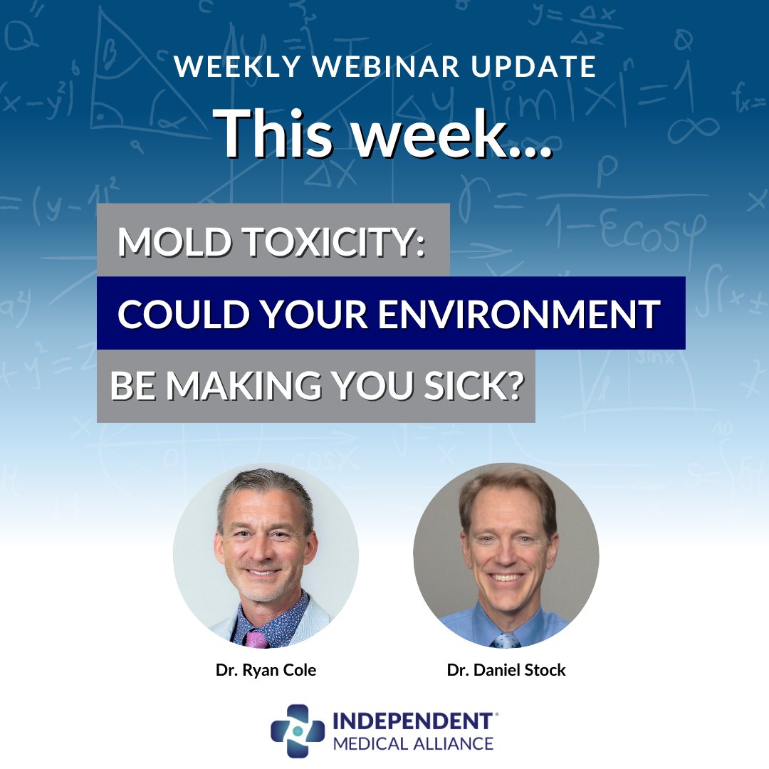 Honest_Medicine's tweet photo. THIS WEEK! Mold Toxicity: Could Your Environment Be Making You Sick?

On this week’s show, IMA Head of Medical and Scientific Affairs Dr. Ryan Cole (@DoctorCole) will be joined by IMA Senior Fellow Dr. Daniel Stock for an important discussion on chronic mold exposure, biotoxin-mediated illness, signs and symptoms to watch for, and approaches to reducing exposure and helping the body clear accumulated biotoxins. Wednesday, October 7th at 7pm ET. Livestream right here on X!