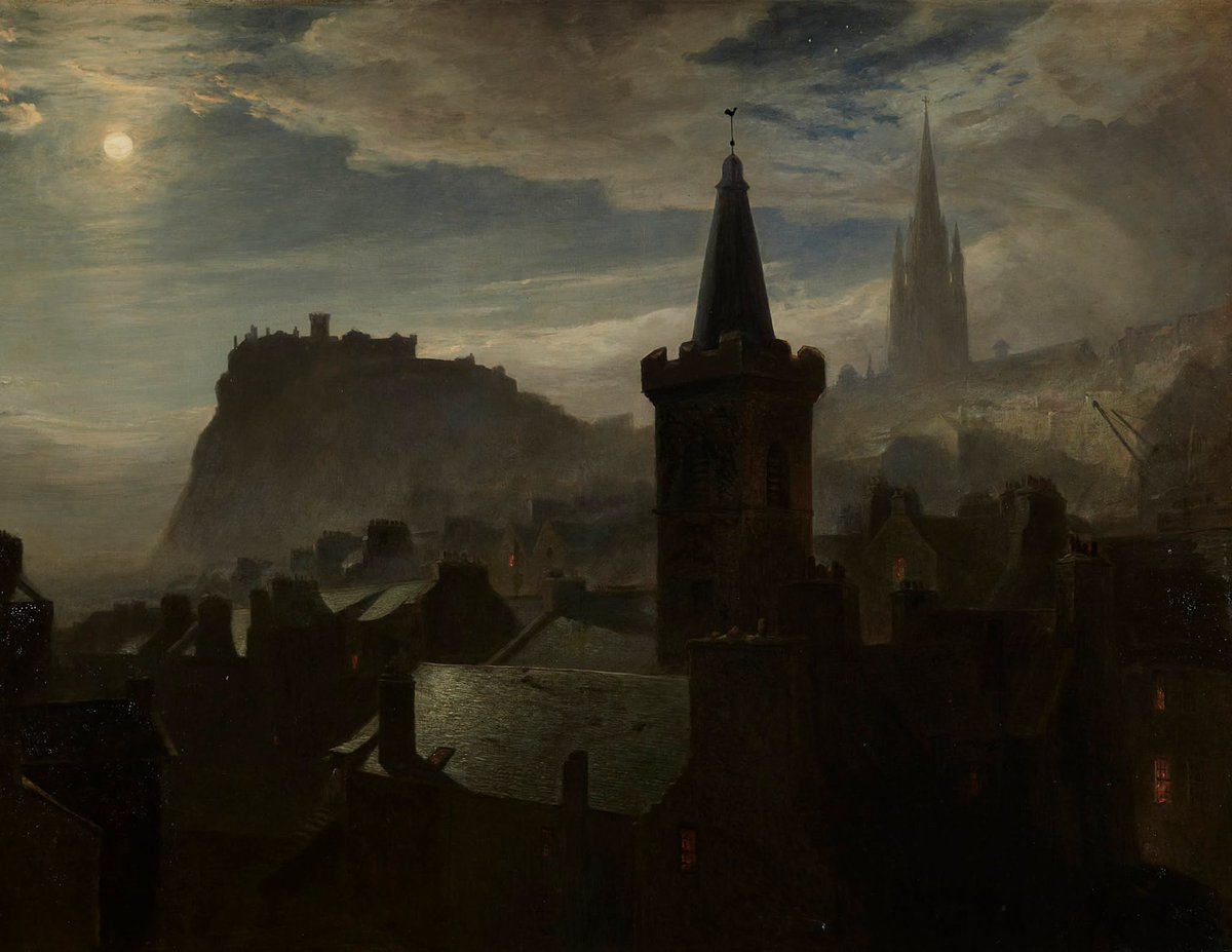 DailyClassicArt's tweet photo. John MacWhirter - "Edinburgh by Moonlight" https://t.co/GGtE7RU4VU