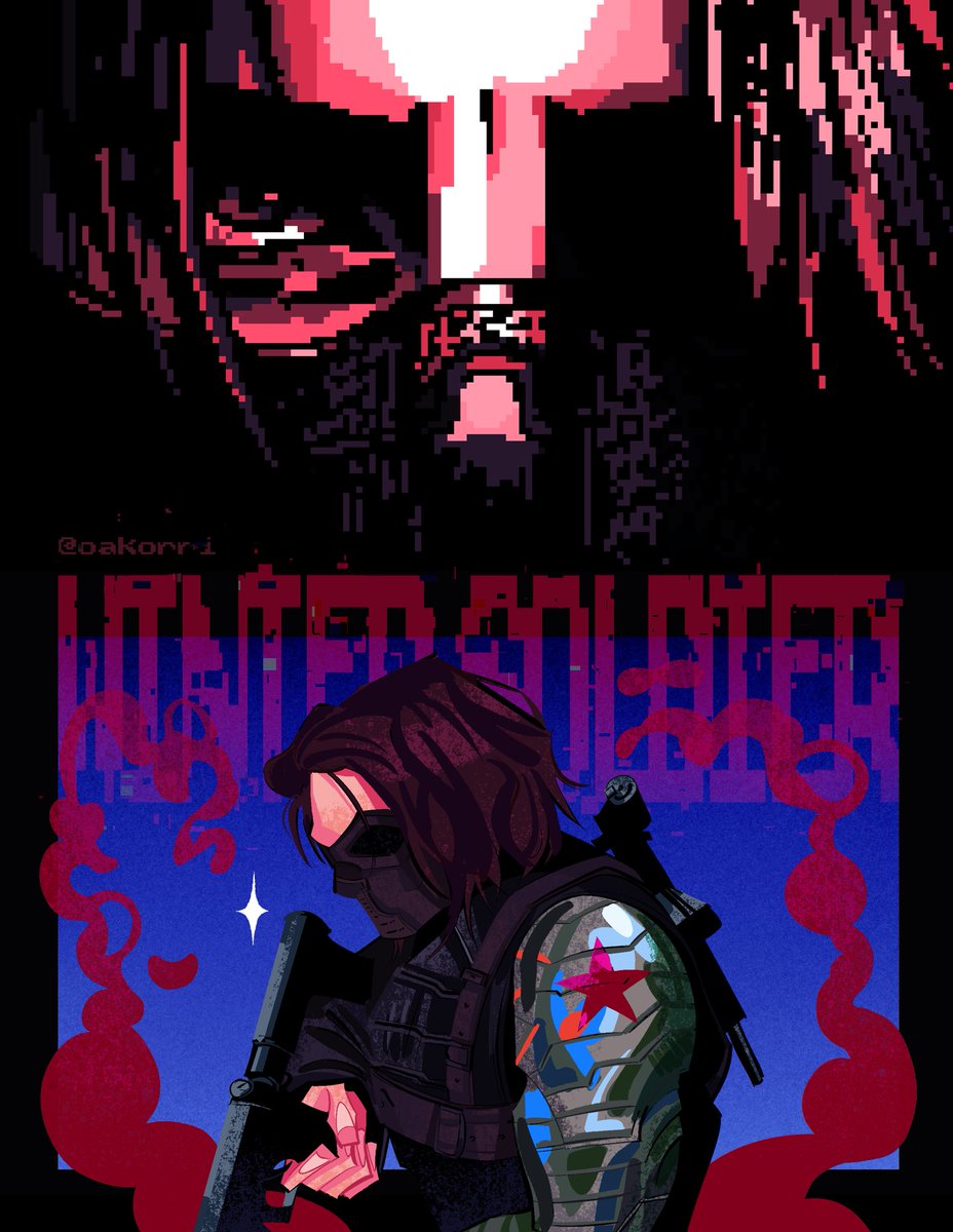 oakorri's tweet photo. Winter soldier 🩸 #buckybarnes https://t.co/XqnhLWt8ne