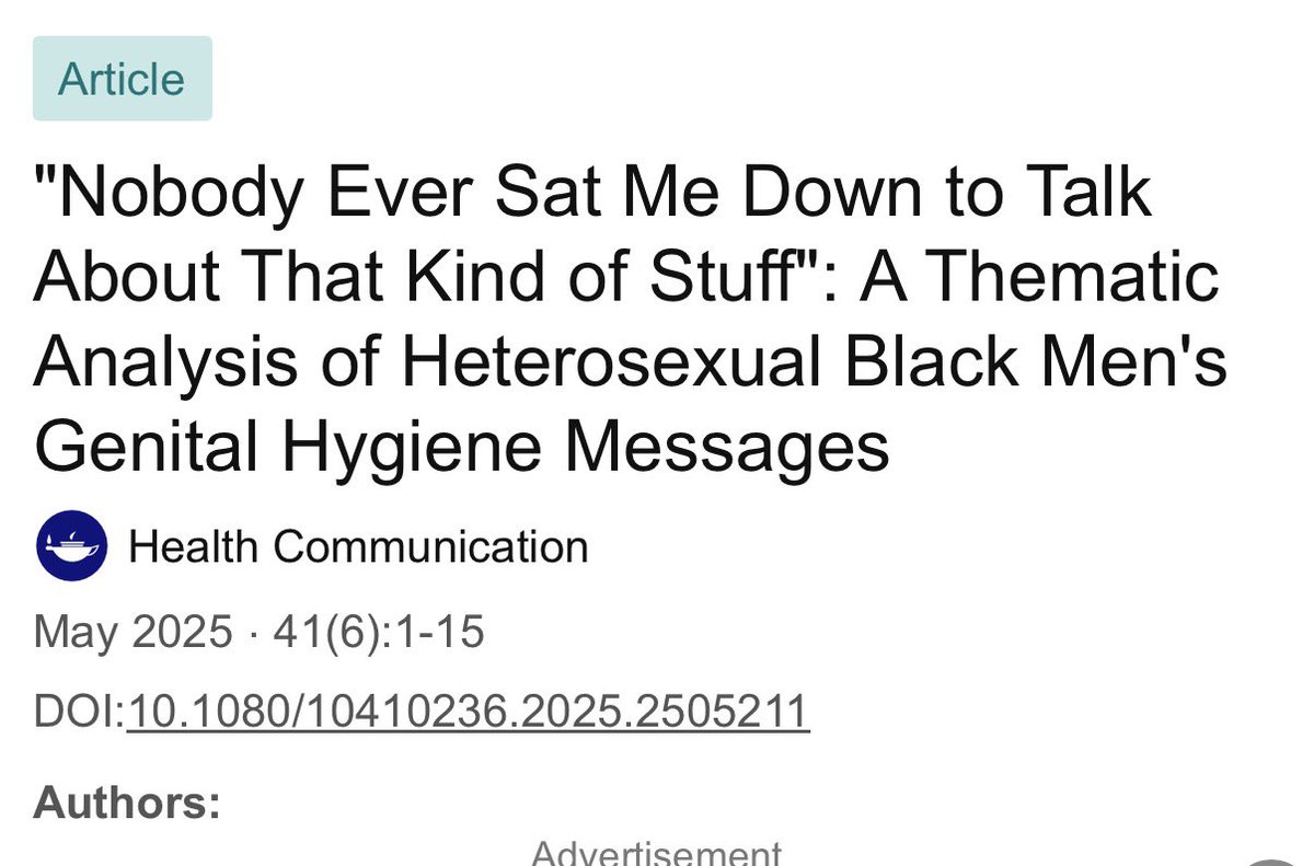 benryanwriter's tweet photo. These are the 10 most recent papers of the new APA president, Candice Hargons:

1. “That’s Probably What Euphoria Feels Like”: Nonbinary Black Womxn’s Gender Expression in an Antitrans (and Anti-Black [Womxn]) America
American Psychologist, Sept. 2026
https://t.co/twOvzpHr9b
2. “Hard to Remember, then Hard to Forget”: A Qualitative Exploration into the Attitudes and Lived Experiences of Black People With Black Names
Journal of Black Psychology, Oct. 2025
https://t.co/ld0tboWfN5
3. A Content Analysis of Cultural Mistrust Among African Americans in Therapy Settings
Journal of Black Psychology, Oct. 2025
https://t.co/xvZ7tYy45e
4. “People Already Don’t Know What the Fuck I’m Saying”: Nonbinary Black Womxn Perspectives on Sharing Their Gendered-Racial Identity
Journal of Counseling Psychology, Oct. 2025
https://t.co/tsWb9PWwQI
5. “It’s an honor to be in this body”: A Black feminist grounded theory of embodiment through yoga among Black womxn
Body Image, Oct. 2025
https://t.co/Xi8gzrwssy
6. Brief Report: Naloxone Decline Among African American Kentuckians
Substance Use & Addiction Journal, July 2025
https://t.co/CWlezBG1zH
7. “Nobody Ever Sat Me Down to Talk About That Kind of Stuff”: A Thematic Analysis of Heterosexual Black Men’s Genital Hygiene Messages
Health Communication, May 2025
https://t.co/9c6sB0OMiK
8. “God Did for Me What I Couldn’t Do for Myself”: Understanding Religiosity, Spirituality, and Locus of Control Among Black Americans Who Use Opioids
Journal of Religion and Health, Feb. 2025
https://t.co/P1BwZP6IBO
9. Understanding Coping Strategies and Sociocultural Context in Black Americans’ Mental Health
Journal of Racial and Ethnic Health Disparities, Feb. 2025
https://t.co/jb8WfrRY4u
10. The Nonbinary God: Disaggregating Spirituality and Christian Religiosity Among Nonbinary Black Womxn (NBBW)
Journal of Counseling Psychology, Jan. 2025
https://t.co/CuaIMQprB7