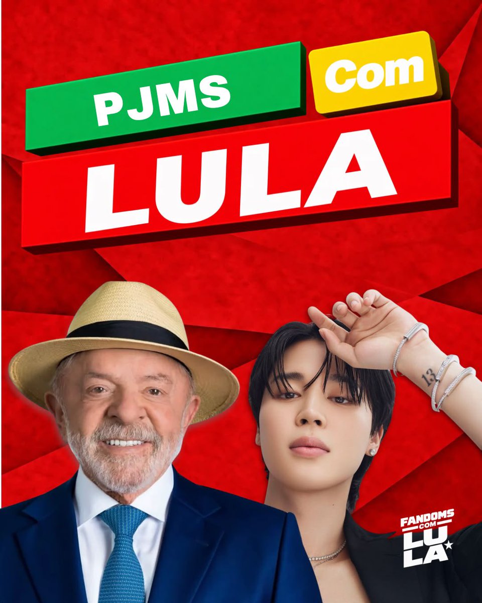 UpdateParkJimin's tweet photo. Por aqui, a escolha é bem clara: SEGUNDO TURNO É LULA! ❤️

Porque acreditar em um futuro melhor também é saber de que lado a gente quer estar. Hoje, a nossa escolha é pela democracia, pela esperança e pelo Brasil que queremos construir. ⭐️

#FandomsComLula https://t.co/aKpFYHEA6F