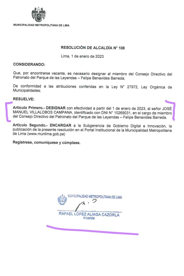 jfowks's tweet photo. Canal N presenta como experto (para comentar ilegalidad de candidatura de RLA) a una persona designada en 2023 por López Aliaga en un cargo pagado. El enlace en la sección de transparencia sobre monto de las dietas en el Patronato del Parque de Las Leyendas está deshabilitado https://t.co/BT57UifTwp