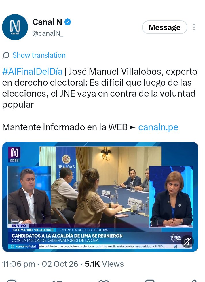 jfowks's tweet photo. Canal N presenta como experto (para comentar ilegalidad de candidatura de RLA) a una persona designada en 2023 por López Aliaga en un cargo pagado. El enlace en la sección de transparencia sobre monto de las dietas en el Patronato del Parque de Las Leyendas está deshabilitado https://t.co/BT57UifTwp
