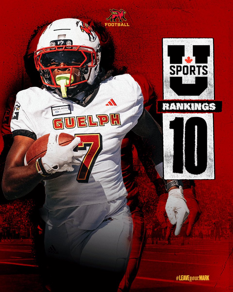 GryphonFB's tweet photo. We've entered the chat! For the first time this season the Gryphons are nationally ranked. Debuting at number 10 📈🏈 #LeaveYourMark https://t.co/KHeaEnxgna