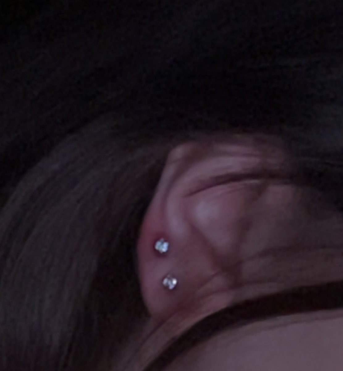 kittykilan's tweet photo. Homemade piercing is bleeding #kms https://t.co/Zmnp1yZeaH