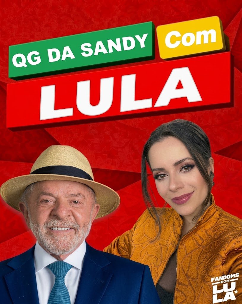 QGdaSandy's tweet photo. O meu voto, o seu voto, o nosso voto irá salvar o futuro desse país. Não deixe de votar!

Nós do QG da Sandy, não temos dúvida:

SEGUNDO TURNO É LULA ⭐️
#FandomsComLula #EleNão https://t.co/Cp05XGvwgG