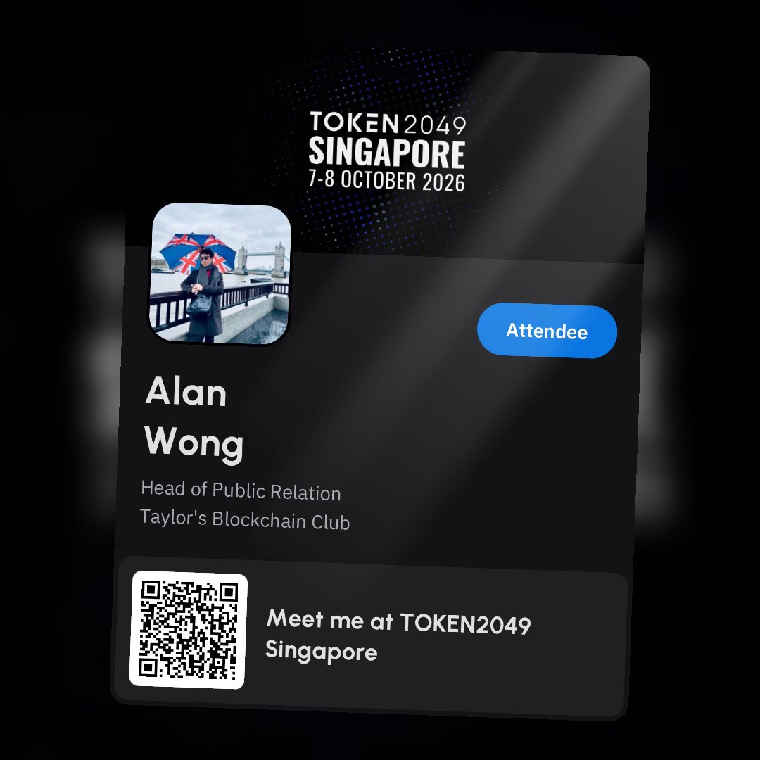 legendalan_'s tweet photo. Hey! 👋✨ I'll be at TOKEN2049 Singapore 🇸🇬 on 7-8 Oct with Taylor's Blockchain Club 🚀⛓️

Are you around? 👀 Let's meet up! ☕🤝 Grab a coffee, swap ideas 💡, or just say hi 

😄
Drop me a message with when you're free ⏰ and let's make it happen! 🙌🔥

See you there! 🎉 https://t.co/pDRsd4aZ9S