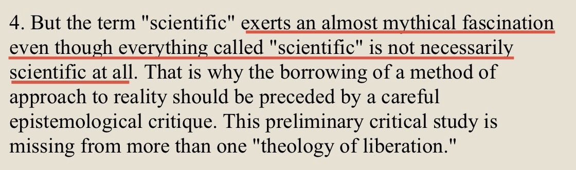 aelfred_D's tweet photo. Ratzinger, as the Prefect of the Congregation for the Doctrine of the Faith, wrote a document called “Instruction on Certain Aspects of the ‘Theology of Liberation’” in 1984. The whole work is phenomenal but this is true in general and outside Liberation Theology concerns https://t.co/6xnPTOixUd
